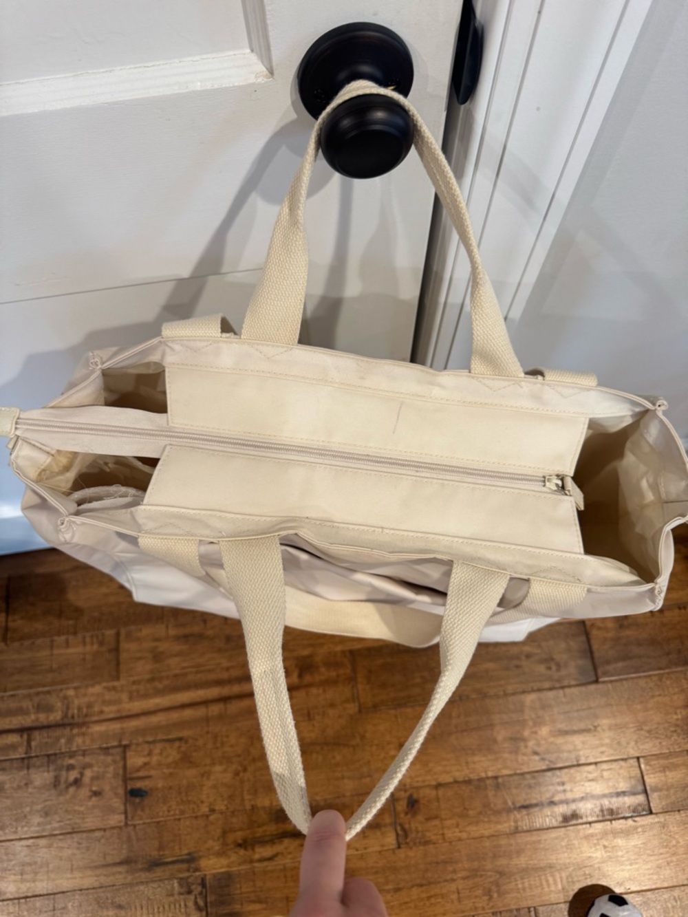 BEIS Cream Weekend Tote Bag - Picture 3 of 9